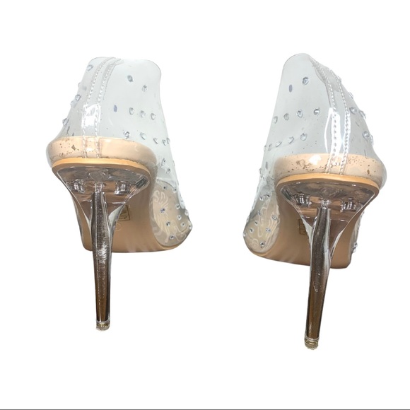 Missguided Clear Rhinestone Pumps 💎 - Picture 3 of 5
